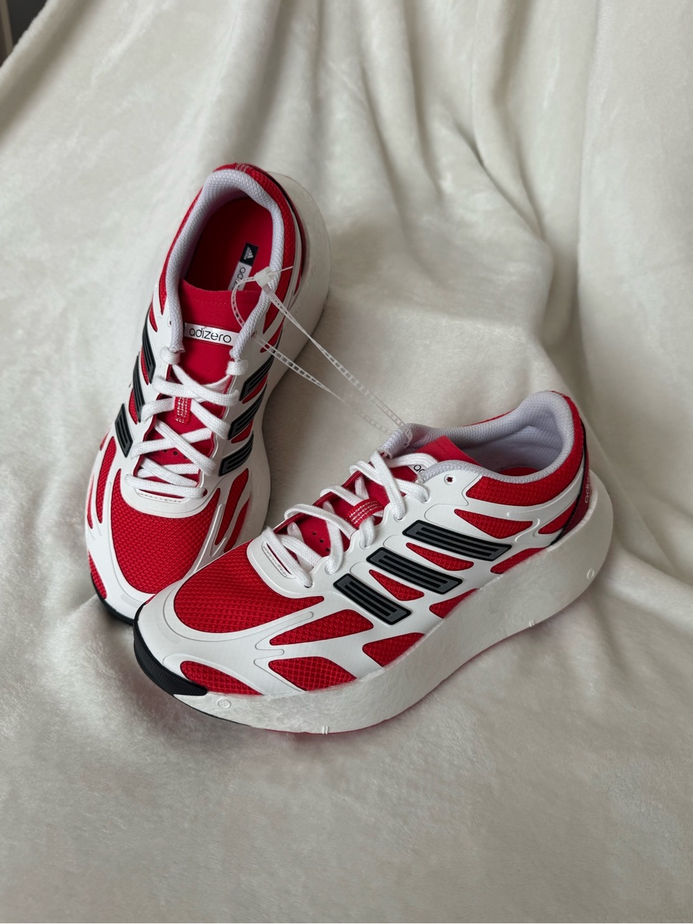 Adidas ADIZERO ARUKU Kids Running Sneakers, Red Ruby, Youth size 6.5